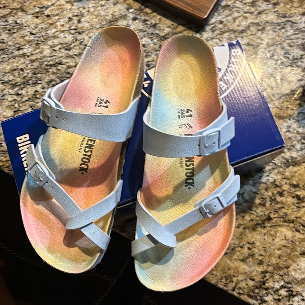 Birkenstock sky blue excellent condition